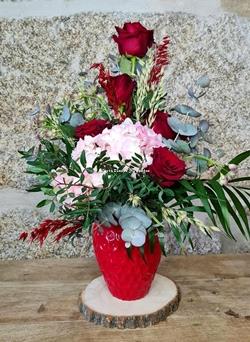 BOUQUET FRESÓN DE ROSAS ( jarrón incluido) - Imagen 1