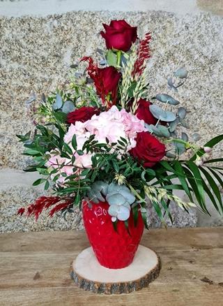 BOUQUET FRESÓN DE ROSAS ( jarrón incluido) - Imagen 1